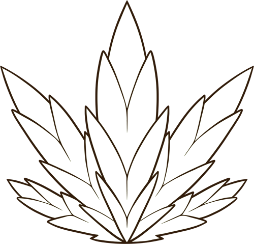 Feuille CBD fond